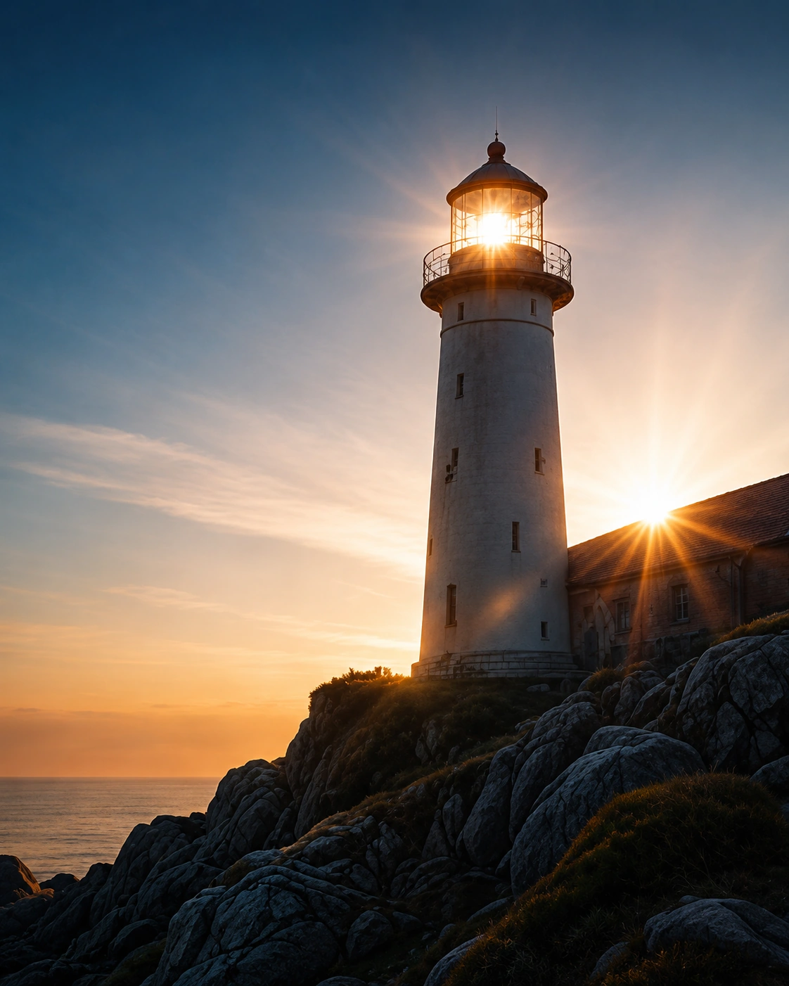 Lighthouse guiding the way through changing conditions